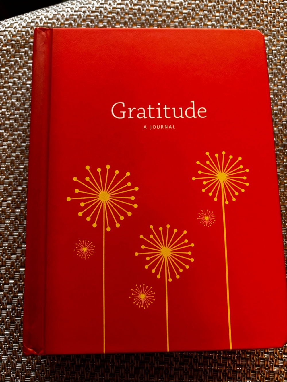 Chronicle Books Gratitude Journal in Red with Gold Floral Accents